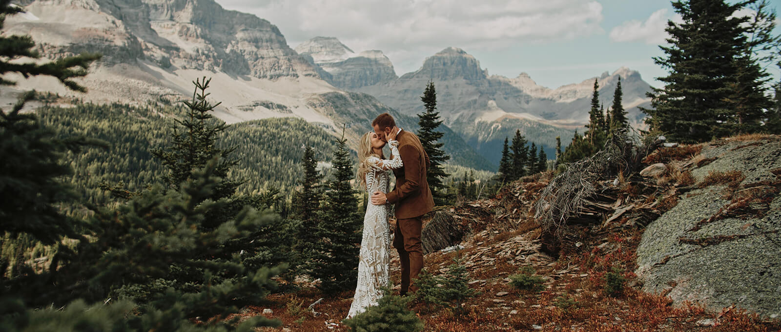 Jenna and Rick's Canmore helicopter wedding
