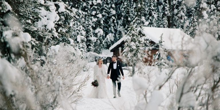 Anna and Jordan's Lake Louise wedding videographer