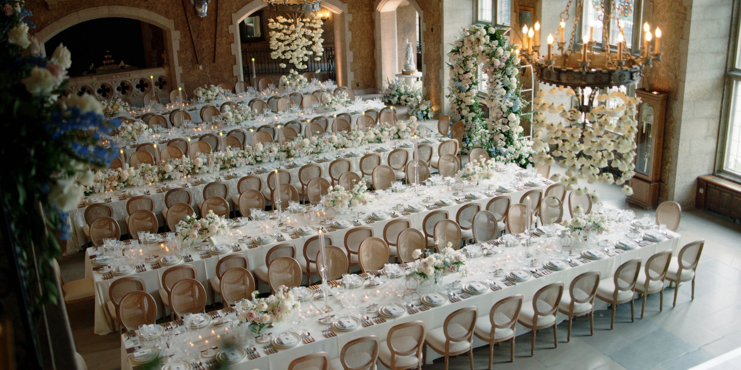 Wedding reception inside the Fairmont Banff Springs Hotel